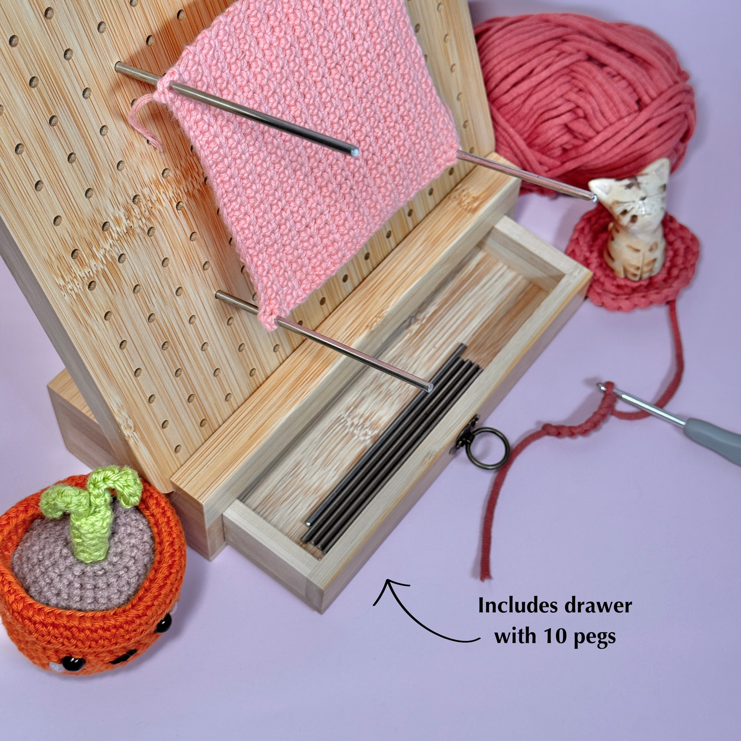 Wooden Blocking Board with Drawer