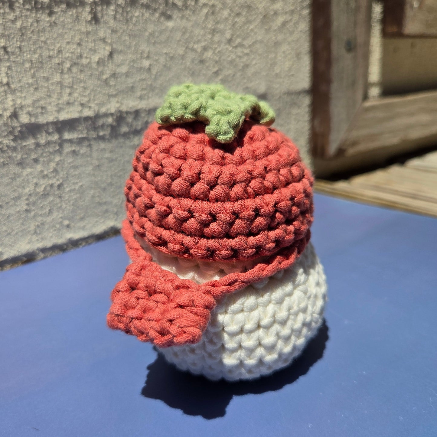 Crochet Duck with Tomato Hat & Side Bag