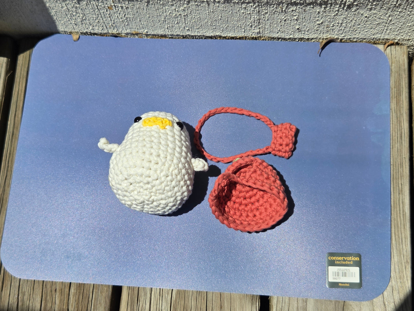 Crochet Duck with Tomato Hat & Side Bag