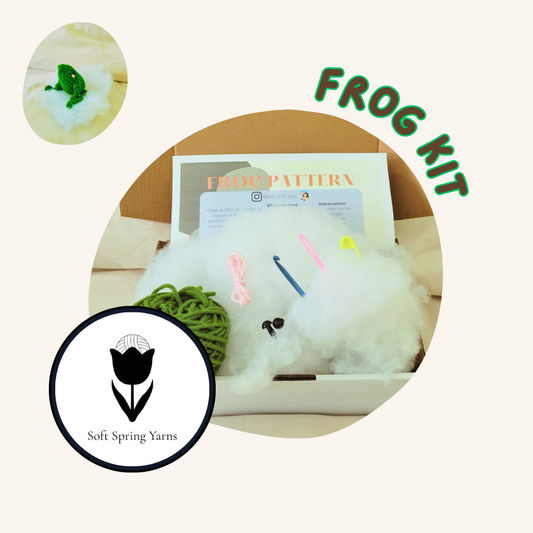 Mr Froggy Crochet Kit - Beginners Amigurumi Kit