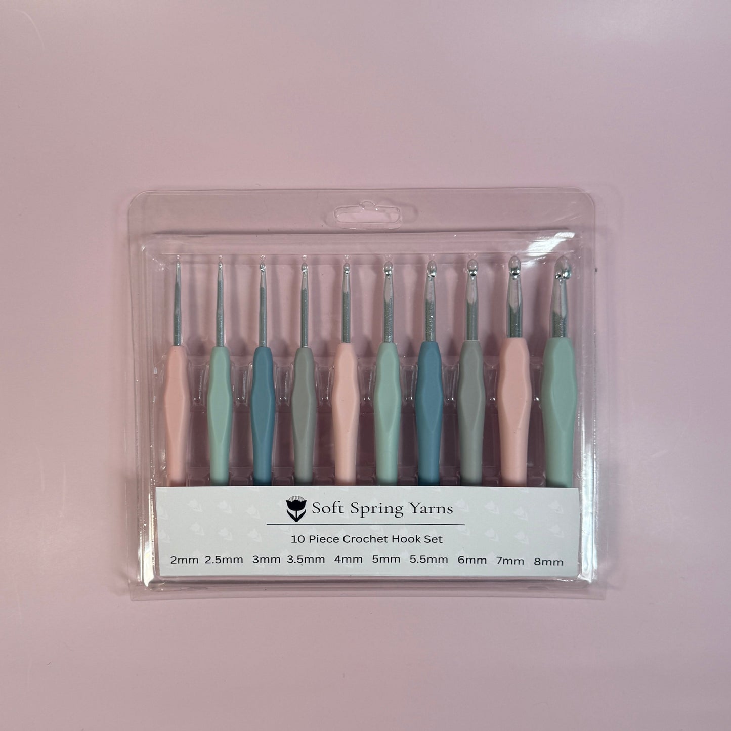 Ergonomic Crochet Hook Set - 10 Hooks
