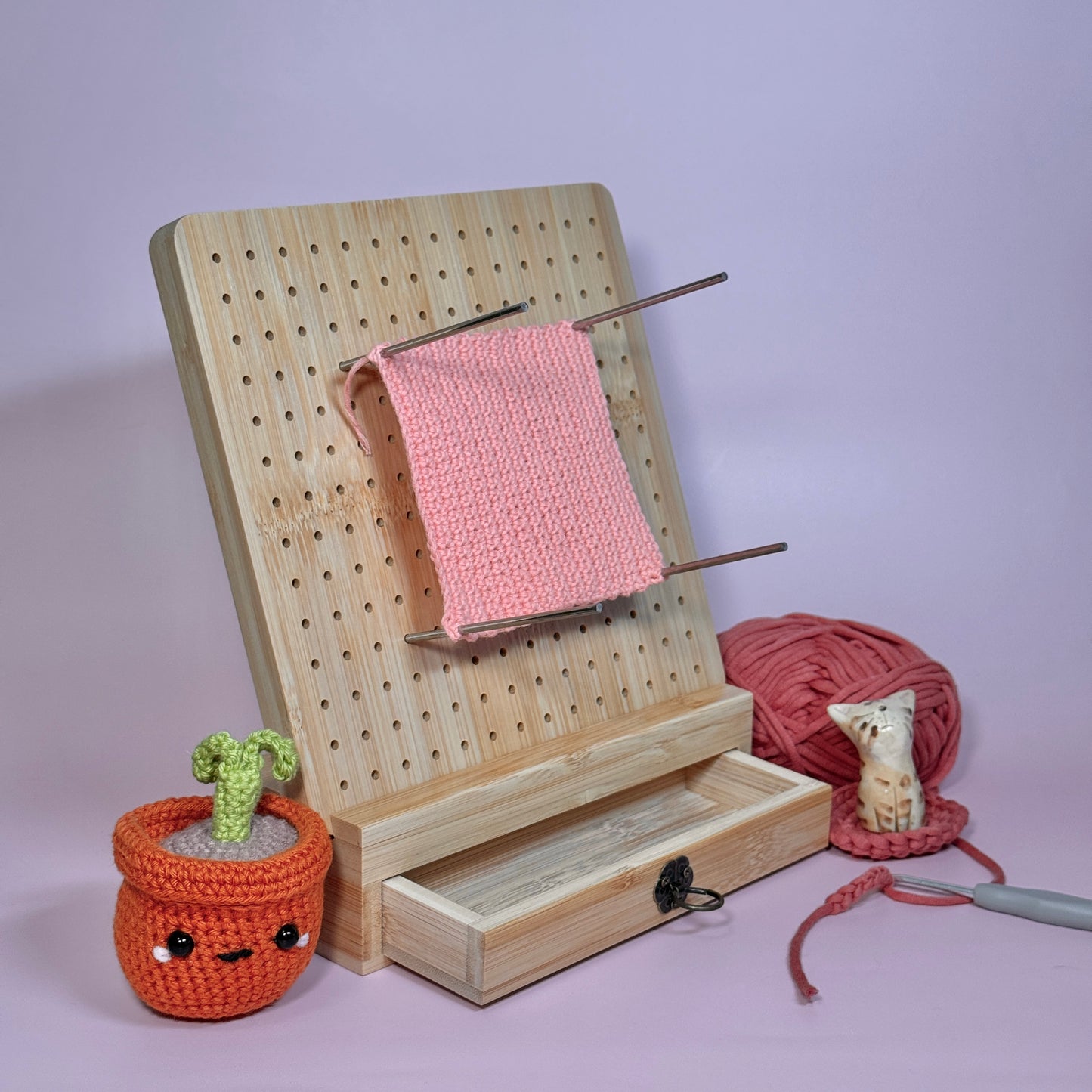 Wooden Blocking Board with Drawer