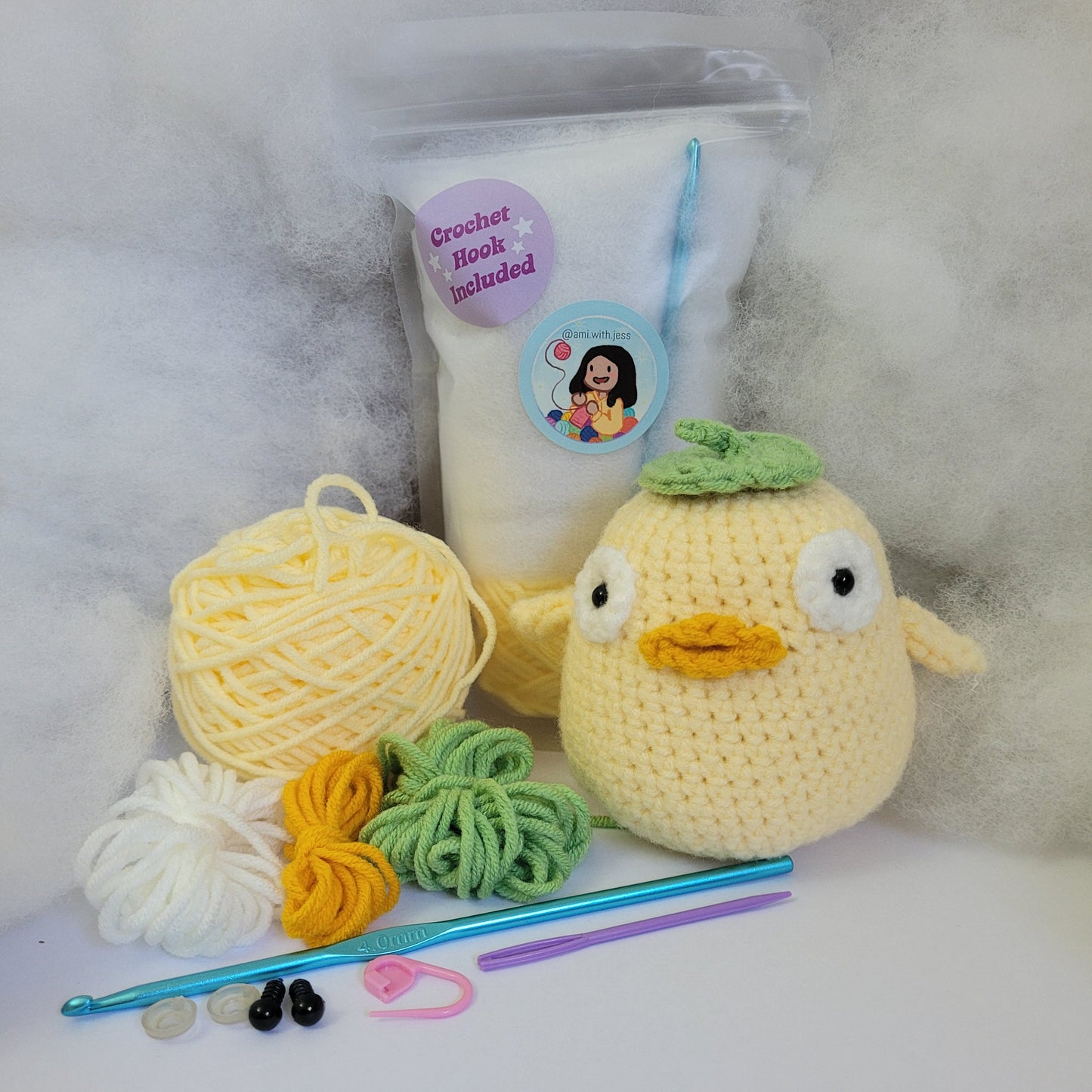 Duck Crochet Kit - Amigurumi Kit Mr Ducky